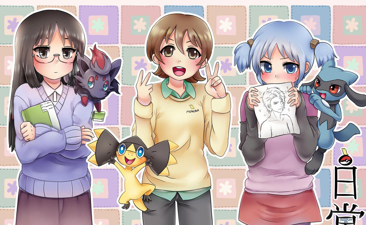 Mai, Yuuko, Mio with Pokemon