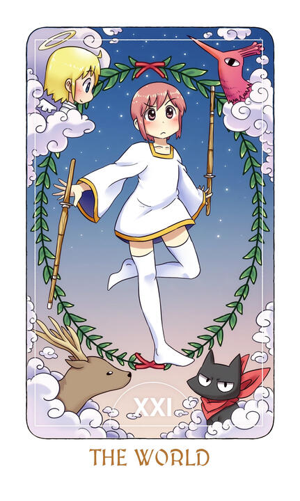 The World Nichijou tarot card